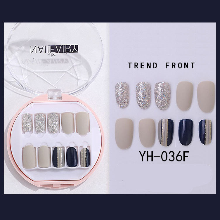 Korean Wearable Nail Art Short 30 Pieces In A Box Waterproof Removable Nail Art Ins Manicure Fake Nails