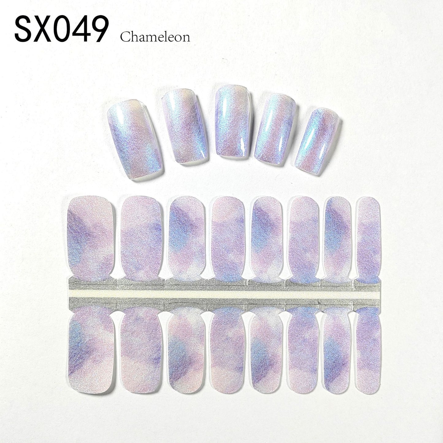 Starry Sky Nail Stickers Oil Film Color Changing