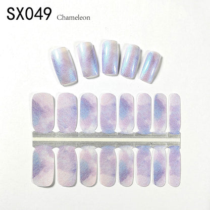 Starry Sky Nail Stickers Oil Film Color Changing