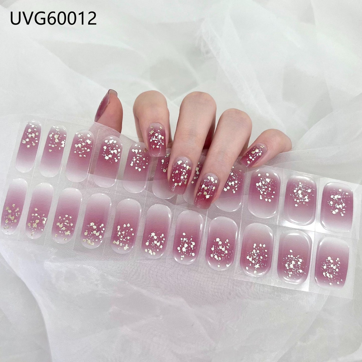 Blush Nail Stickers Uv Semi-baked Gel