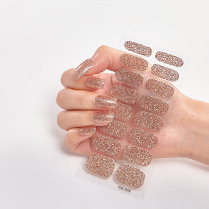 16 Small Stickers Gradient Glitter Nail Stickers