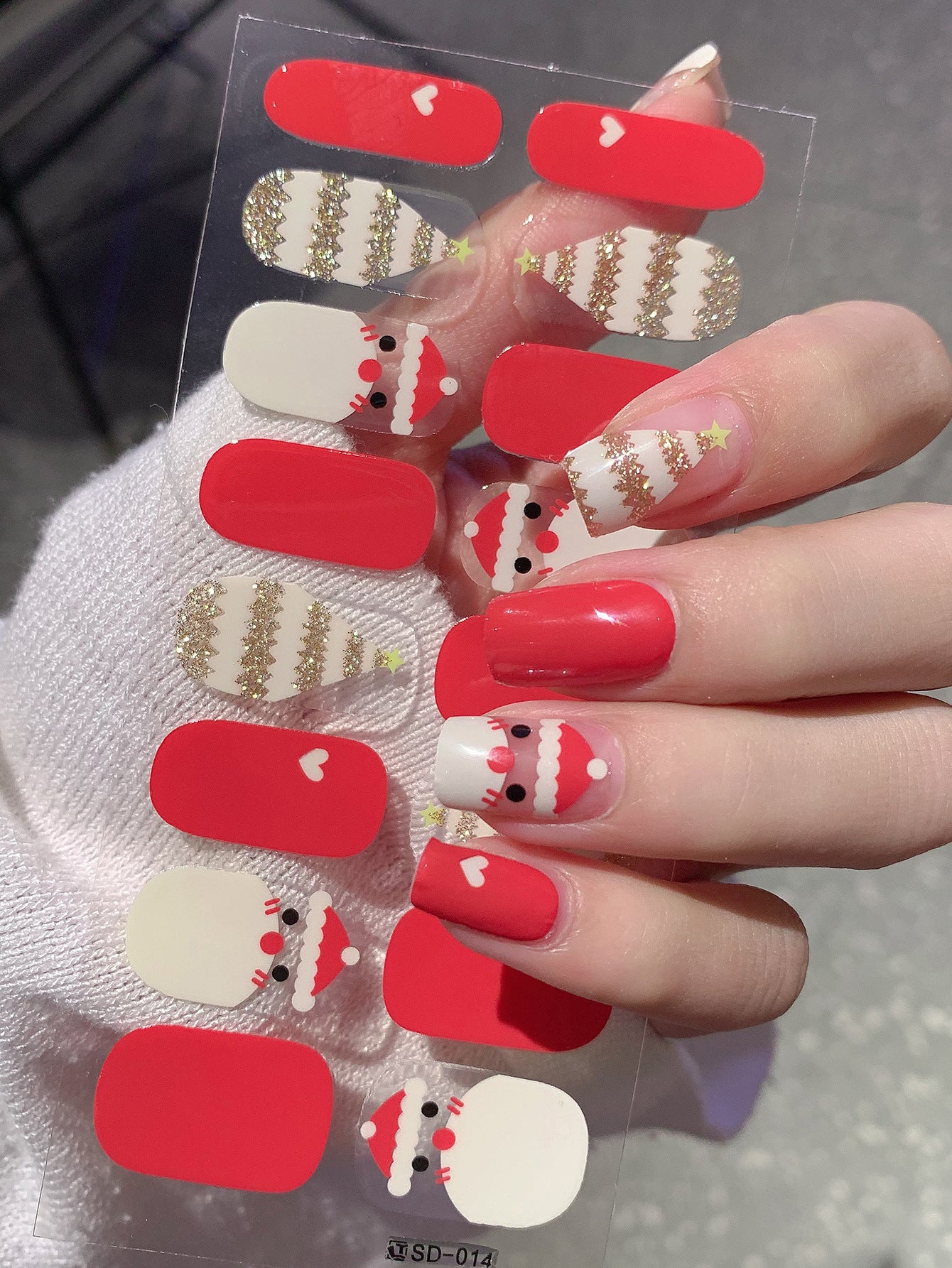 Autocollants pour ongles de style Noël tendance