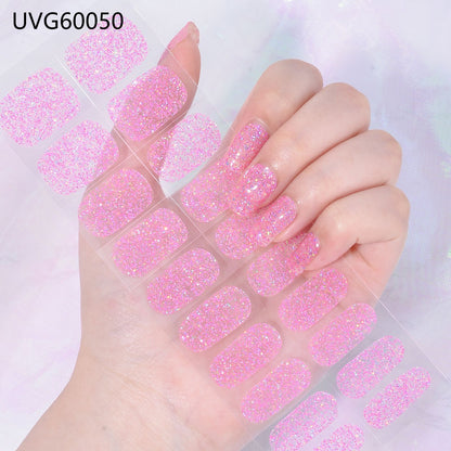 Blush Nail Stickers Uv Semi-baked Gel