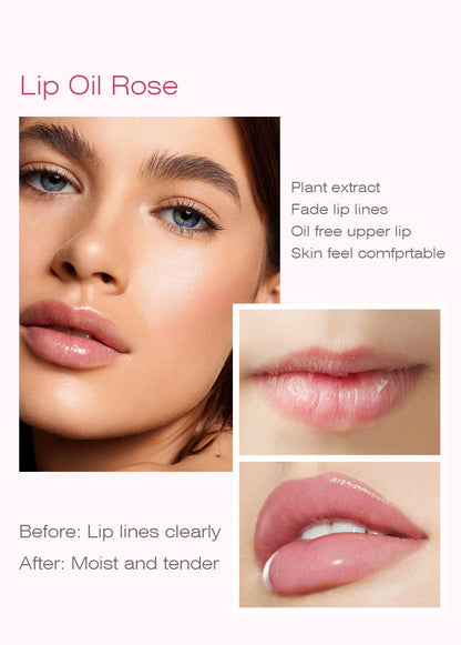 Long-acting Water Locking Rose Petals Moisturizing And Nourishing Lip Gloss Lip Gloss