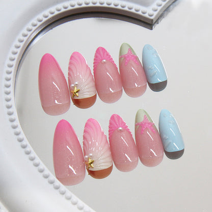 Summer Nail Stickers Removable Nail Fake Nails