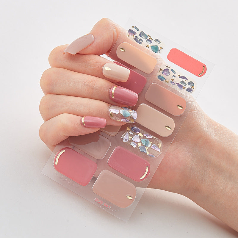 Bronzing Laser Nail Polish Film Fashion Nail Stickers