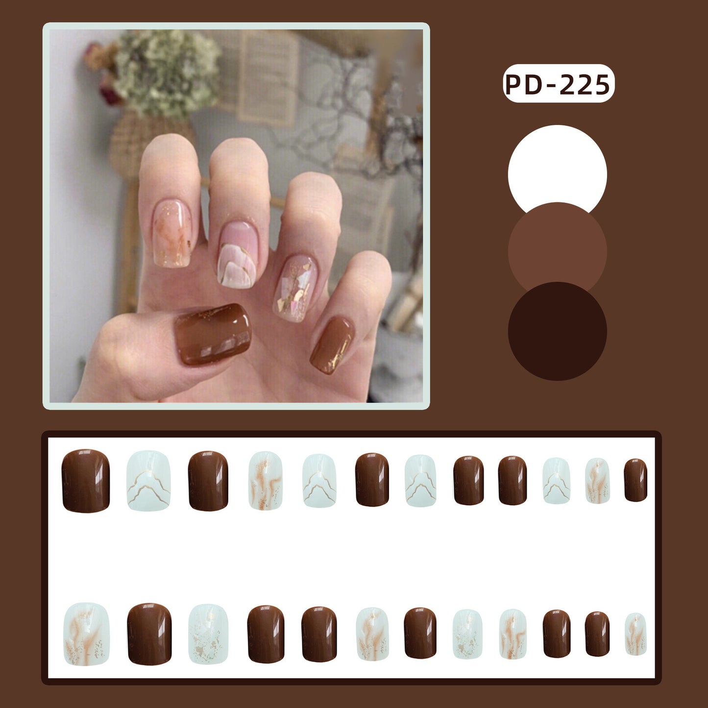 Wear Nail Manicure Fake Nail Tip Stickers Finished Product Nail Tip Frosted Ballet Nail Sticker