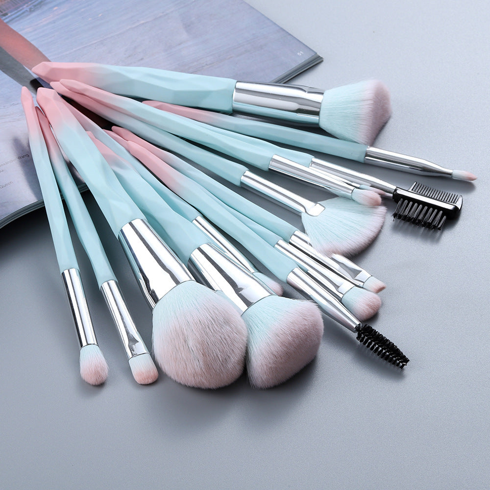 Diamond handle makeup brush