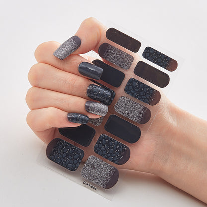 Autocollants pour ongles imperméables en filet rouge