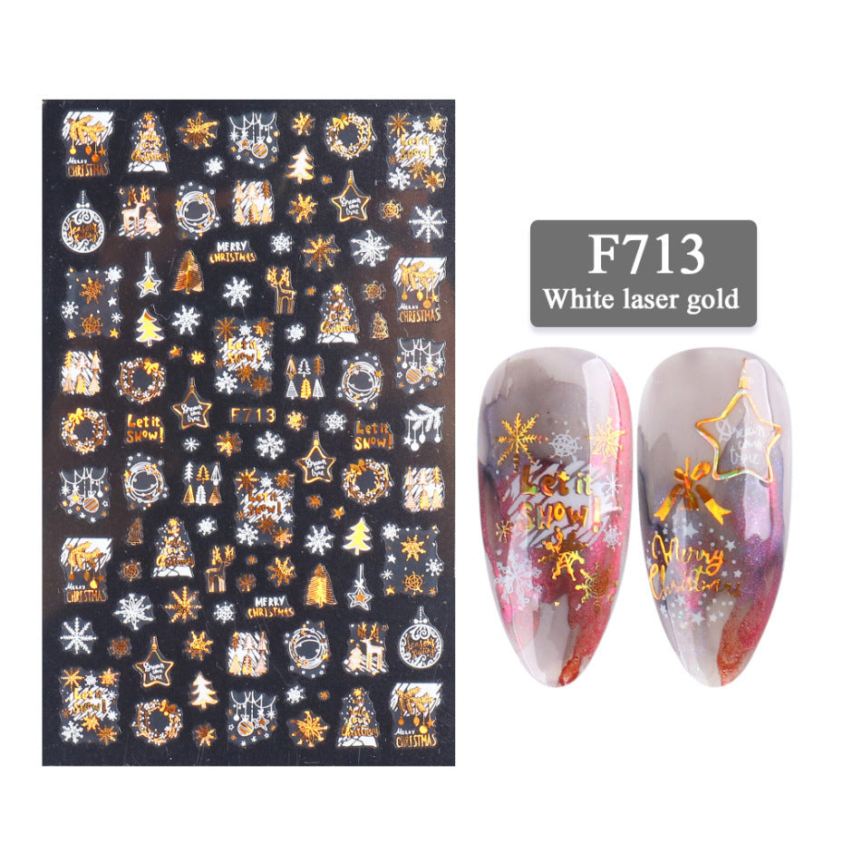 Stickers Nail Art Série Noël 3D Bicolore