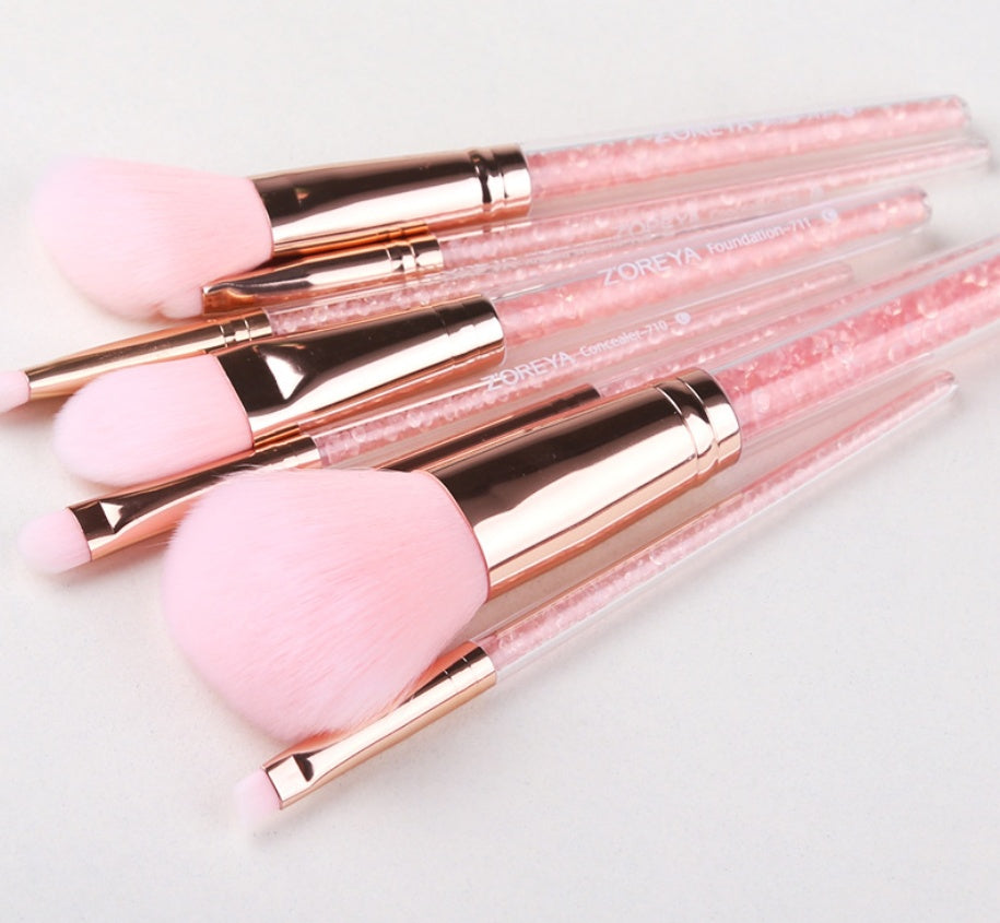 Pink quicksand makeup brush