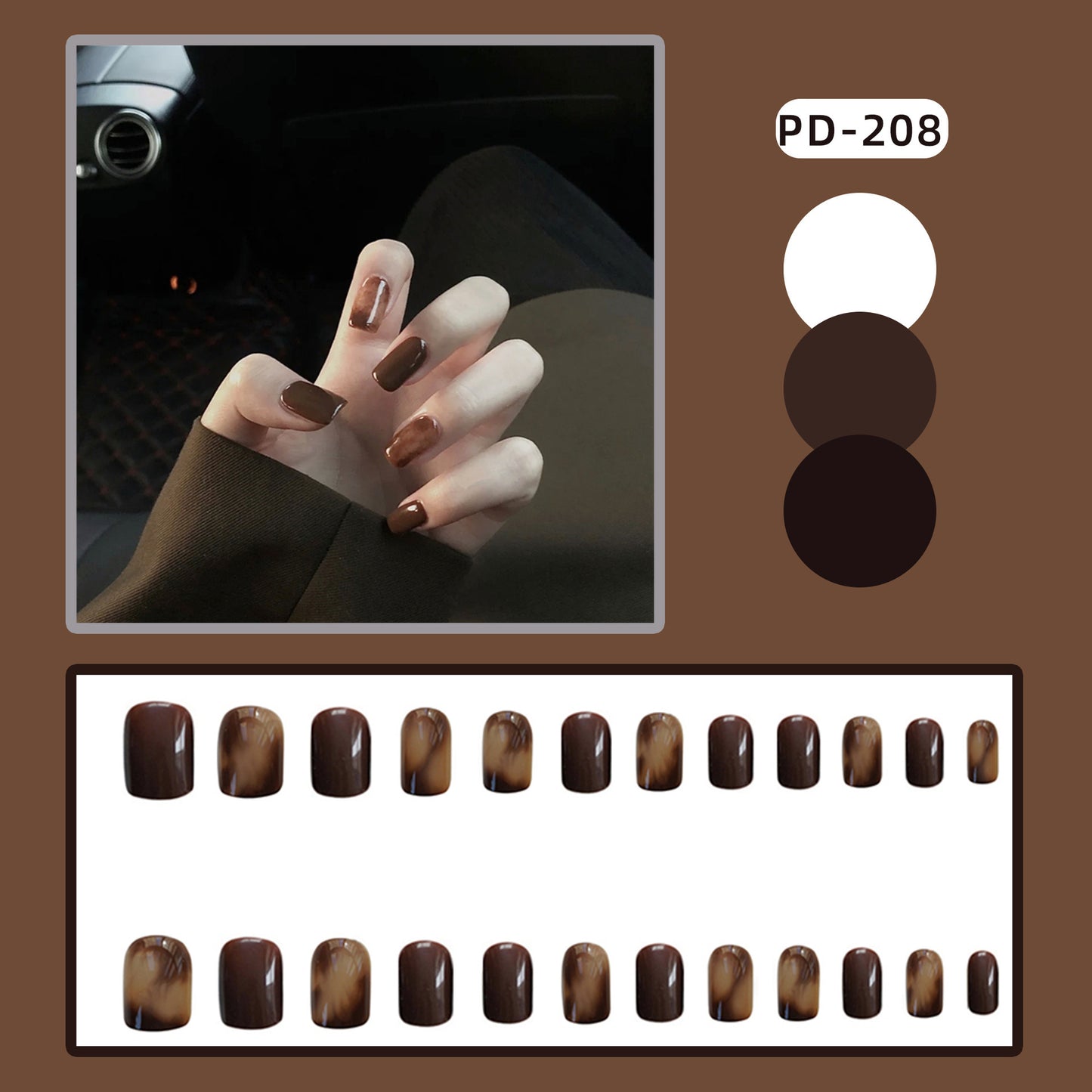 Wear Nail Manicure Fake Nail Tip Stickers Finished Product Nail Tip Frosted Ballet Nail Sticker