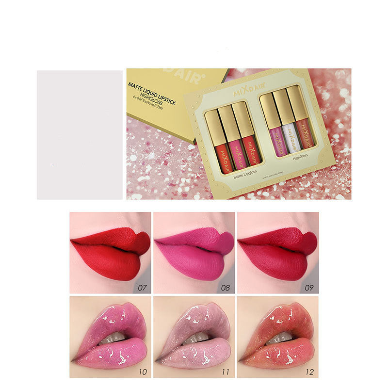 Matte high gloss lip gloss set