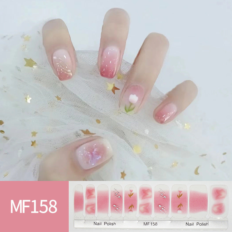 Hand Painted Tulip Smudge Nail Stickers