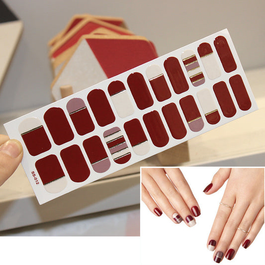 Nail Art Stickers Waterproof Colorful Christmas Letters