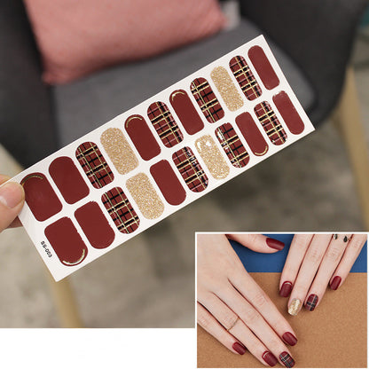 Nail Art Stickers Waterproof Colorful Christmas Letters