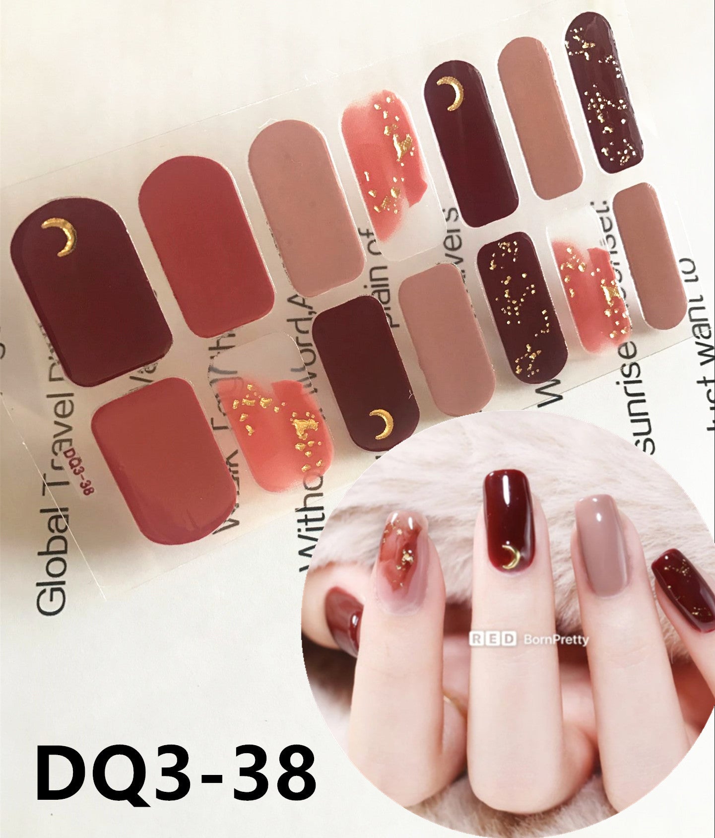 Waterproof And Long Lasting 3d Nail Stickers