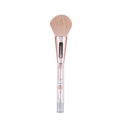 Pinceau de maquillage portable 4 en 1 Pinceau de maquillage de beauté Pinceau à blush Pinceau à ombre à paupières Outil de maquillage