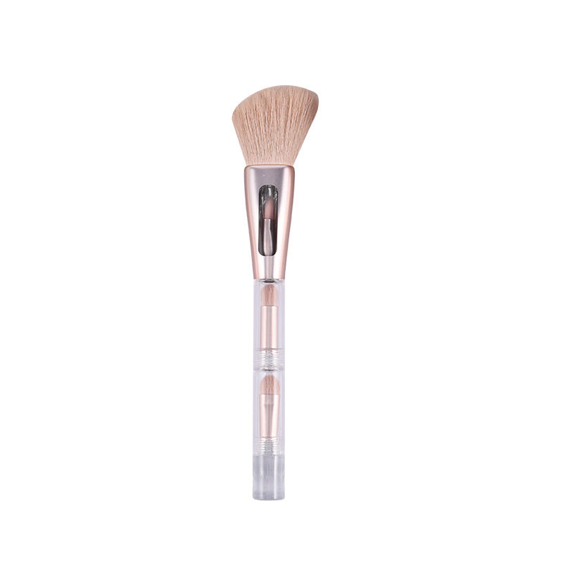 Pinceau de maquillage portable 4 en 1 Pinceau de maquillage de beauté Pinceau à blush Pinceau à ombre à paupières Outil de maquillage