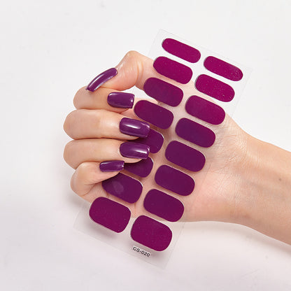 Pure Color 16 Nail Stickers