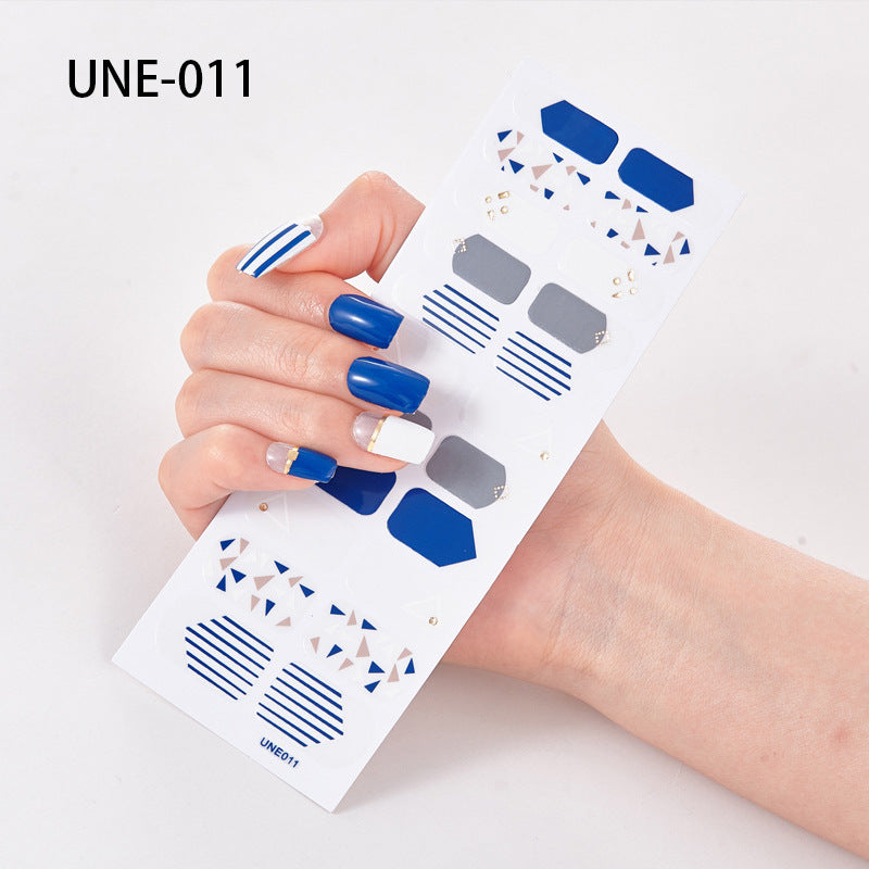 Autocollants pour ongles transfrontaliers de style français, de style européen et américain, imperméables et déchirables, film de vernis à ongles de Noël 3D, autocollants complets, 22 conseils