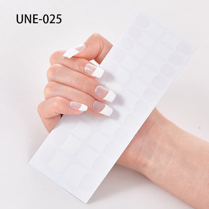 Autocollants pour ongles transfrontaliers de style français, de style européen et américain, imperméables et déchirables, film de vernis à ongles de Noël 3D, autocollants complets, 22 conseils