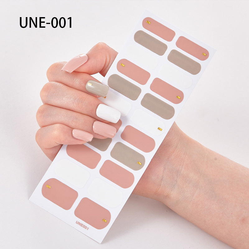 Autocollants pour ongles transfrontaliers de style français, de style européen et américain, imperméables et déchirables, film de vernis à ongles de Noël 3D, autocollants complets, 22 conseils