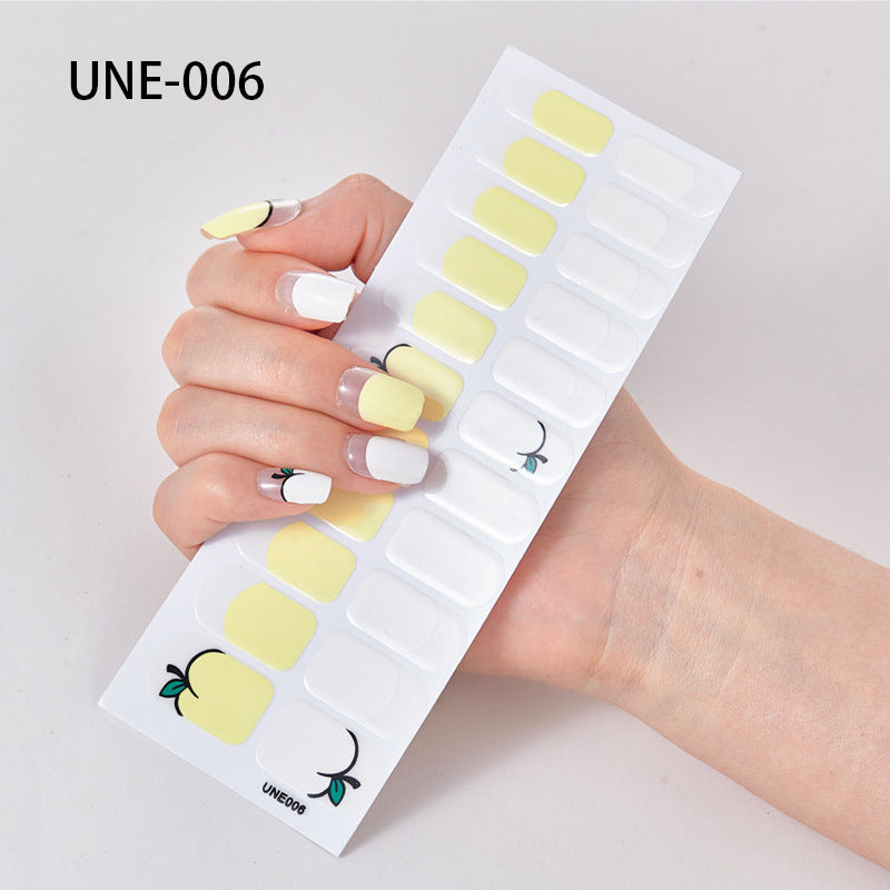 French Style European And American Style Cross-Border Nail Stickers Waterproof And Tearable 3D Christmas Nail Polish Film Nail Stickers Full Stickers 22 Tips