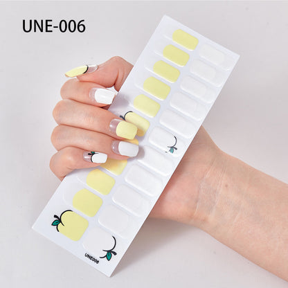 French Style European And American Style Cross-Border Nail Stickers Waterproof And Tearable 3D Christmas Nail Polish Film Nail Stickers Full Stickers 22 Tips