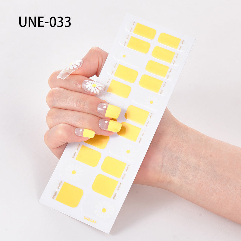 Autocollants pour ongles transfrontaliers de style français, de style européen et américain, imperméables et déchirables, film de vernis à ongles de Noël 3D, autocollants complets, 22 conseils