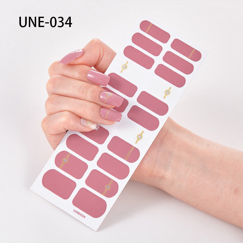 Autocollants pour ongles transfrontaliers de style français, de style européen et américain, imperméables et déchirables, film de vernis à ongles de Noël 3D, autocollants complets, 22 conseils