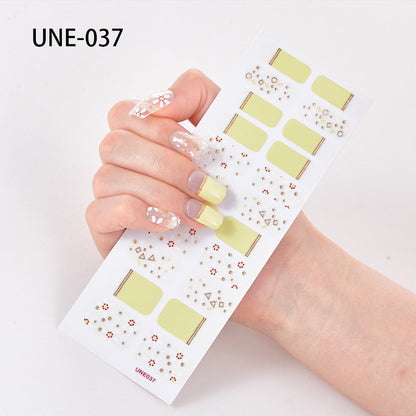 Autocollants pour ongles transfrontaliers de style français, de style européen et américain, imperméables et déchirables, film de vernis à ongles de Noël 3D, autocollants complets, 22 conseils