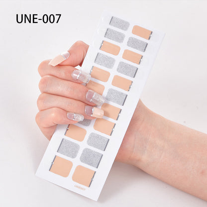 Autocollants pour ongles transfrontaliers de style français, de style européen et américain, imperméables et déchirables, film de vernis à ongles de Noël 3D, autocollants complets, 22 conseils