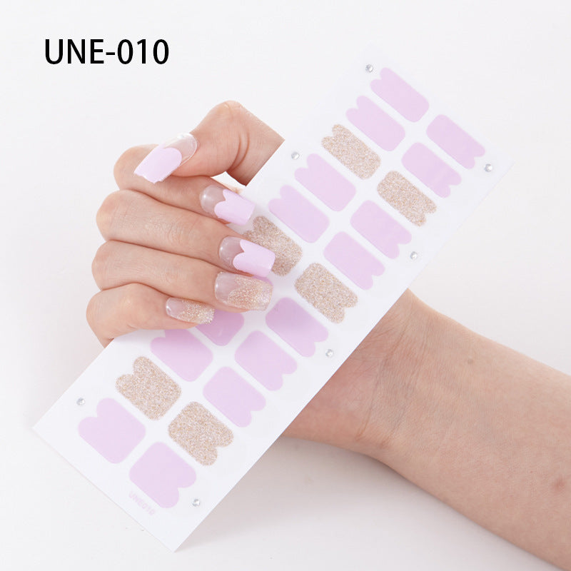 Autocollants pour ongles transfrontaliers de style français, de style européen et américain, imperméables et déchirables, film de vernis à ongles de Noël 3D, autocollants complets, 22 conseils