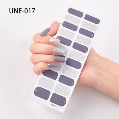 French Style European And American Style Cross-Border Nail Stickers Waterproof And Tearable 3D Christmas Nail Polish Film Nail Stickers Full Stickers 22 Tips