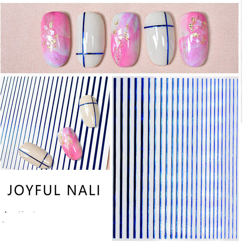 Rainbow Strip Hyuna Same Nail Stickers Nail Stickers Fried Egg Strawberry Flower Nail Decals