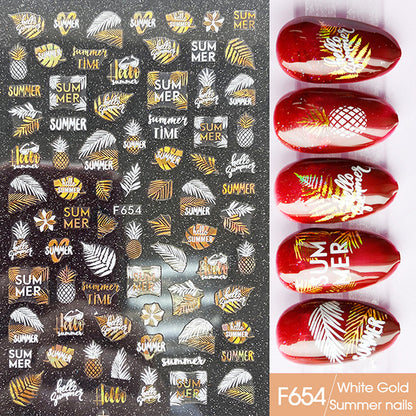 Japanese Three-dimensional 5D Embossed Nail Stickers