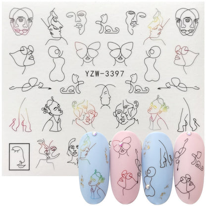 Japanese Three-dimensional 5D Embossed Nail Stickers