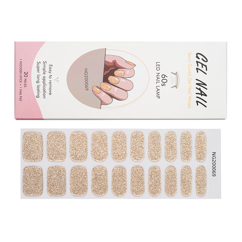 Autocollants pour ongles en gel lumineux 20 vernis à ongles en gel Photothérapie