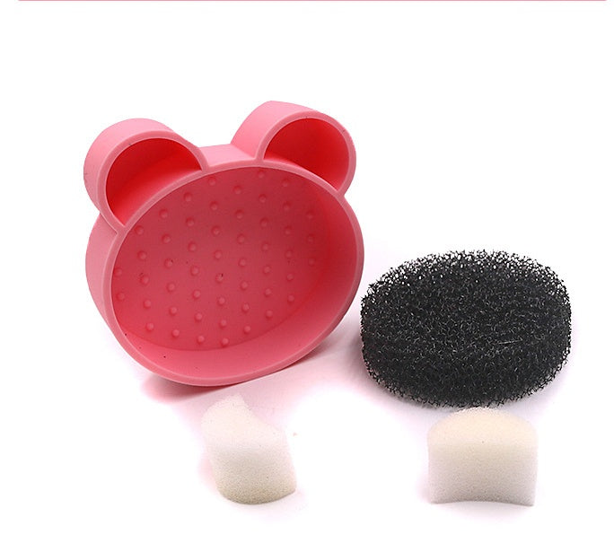 Makeup brush cleaning box