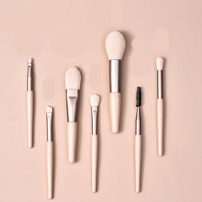 Wooden pole makeup brush