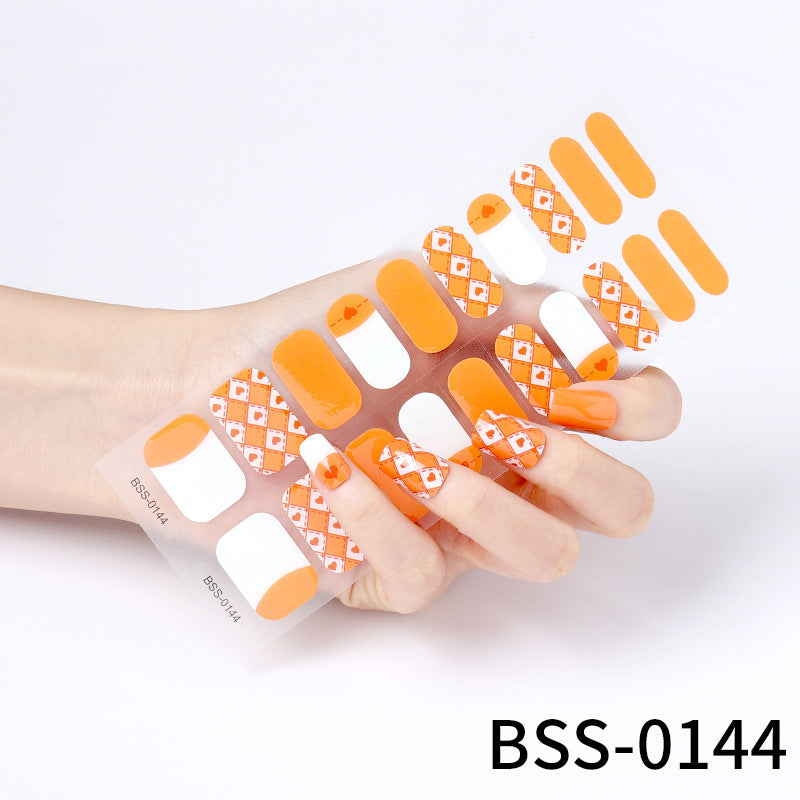 Gel Nail Stickers 3d Semi-cured Nail Stickers European And American UV Nail Semi-baked Nail Stickers Paper