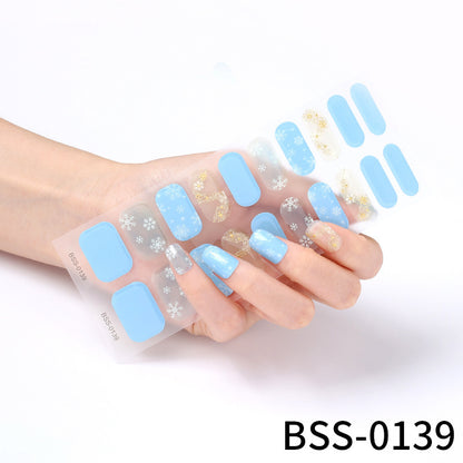 Gel Nail Stickers 3d Semi-cured Nail Stickers European And American UV Nail Semi-baked Nail Stickers Paper