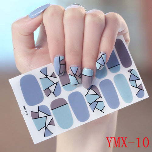 Gummed nail stickers