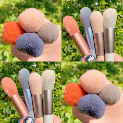 Wooden pole makeup brush