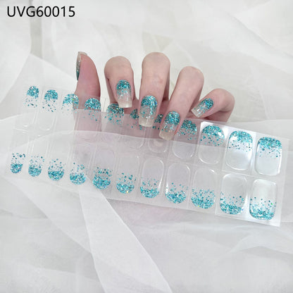 Blush Nail Stickers Uv Semi-baked Gel