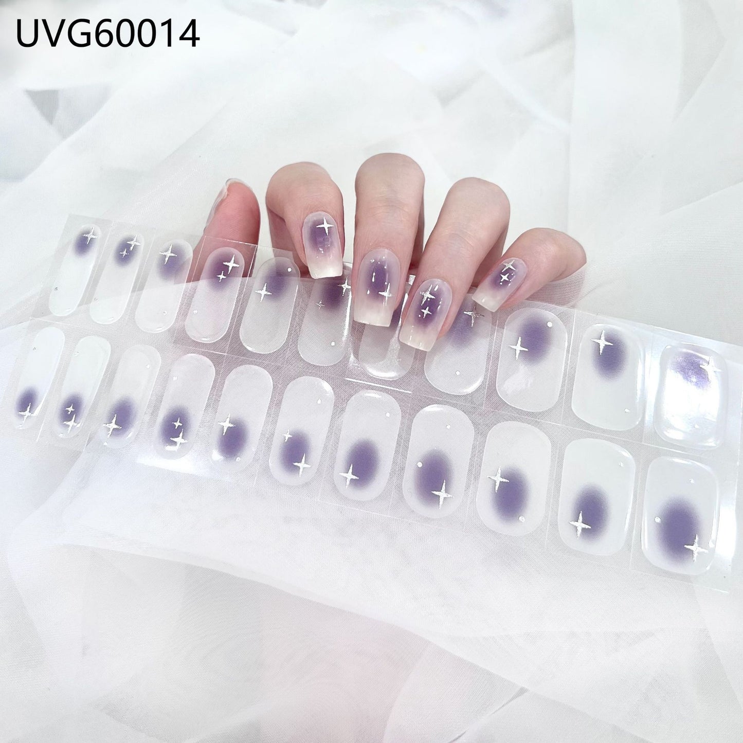 Blush Nail Stickers Uv Semi-baked Gel