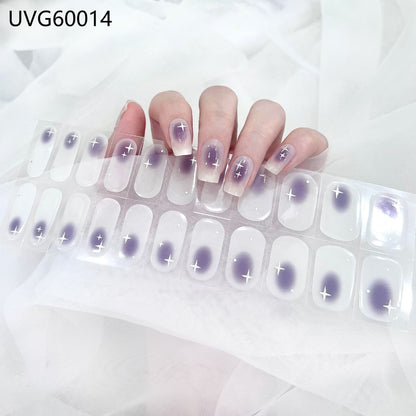 Blush Nail Stickers Uv Semi-baked Gel