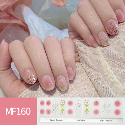 Hand Painted Tulip Smudge Nail Stickers