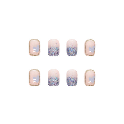 Nude Short Square Wear Fake Nails